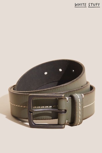 White Stuff Green Leather Stitch Belt (D78846) | £30