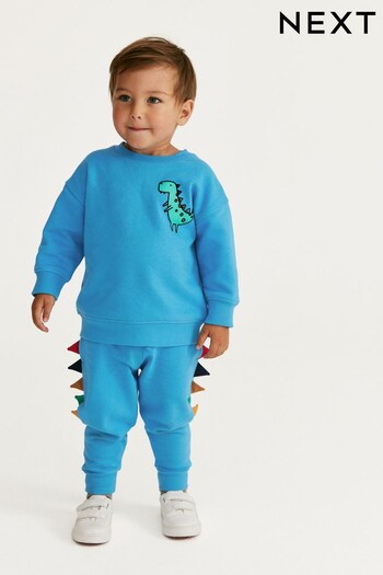 Blue Dinosaur Character Sweatshirt and Jogger Set (3mths-7yrs) (D78962) | £18 - £22