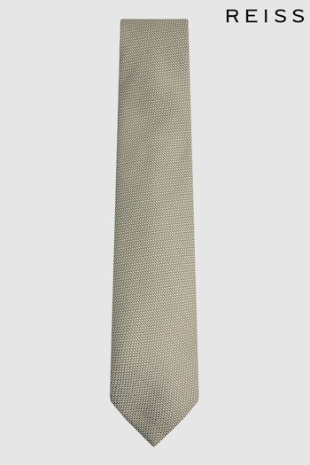 Reiss Soft Sage Ceremony Textured Silk Tie (D79036) | £48