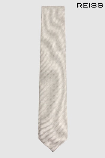 Reiss Champagne Ceremony Textured Silk Tie (D79039) | £48