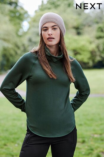 Green Soft Touch Long Sleeve Cowl Neck Top (D79179) | £25