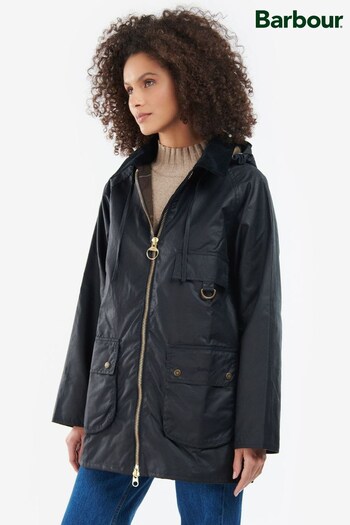 Barbour® Navy Re-engineered Highclere Waxed Jacket (D79310) | £279