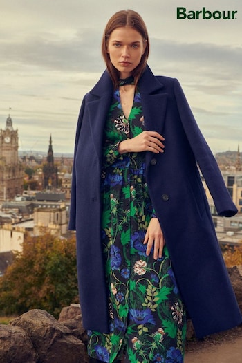 Barbour® Blue Angelina Wool Coat (D79324) | £299