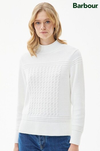 Barbour® White Breeze Cotton Knitted Jumper (D79357) | £75