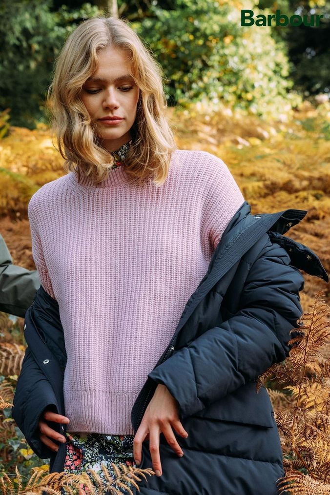 Barbour jumper womens purple 2025