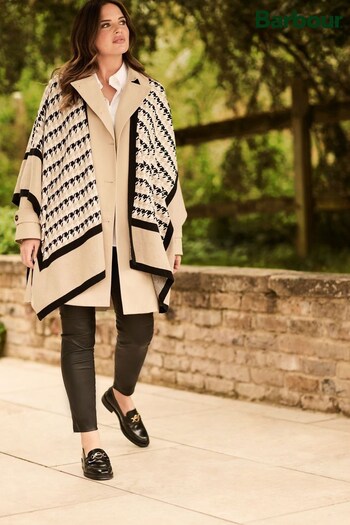 Barbour® Beige Malala Knitted Cape (D79366) | £100