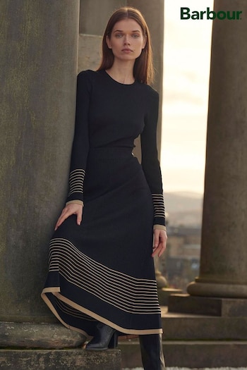 Barbour® Black Marlene Midi Knitted Skirt (D79386) | £90