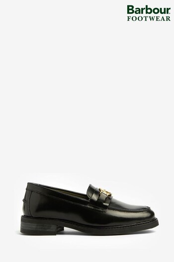 Barbour® Black Barbury Buckle Detail Loafers (D79421) | £119