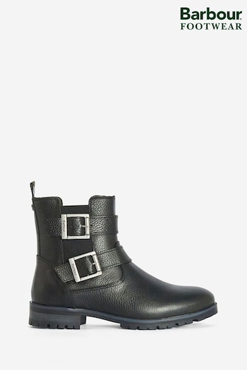 Barbour® Black Marina Double Buckle Ankle Boots (D79423) | £139