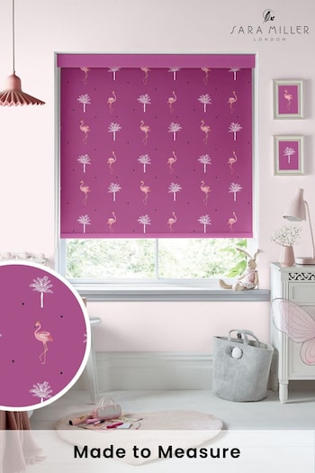 Sara Miller Pink Flamingo Made to Measue Roller Blinds (D79450) | £58