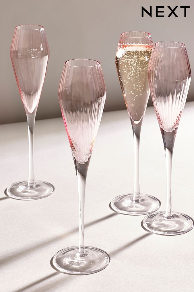 Buy Pink Champagne Flutes Homeware Kitchen Online Next UK