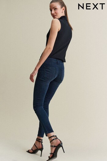 Inky Blue Low Rise Push-Up Skinny Jeans Grau (D79548) | £30