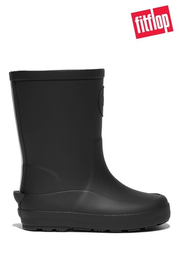 FitFlop Wonderwelly Kids Toddler Ergonomic Rain Black Boots (D79575) | £38