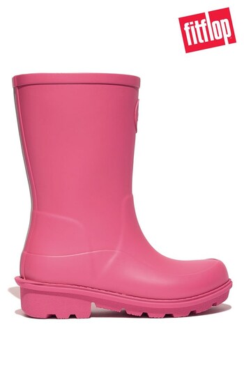 FitFlop Kids Junior Pink Wonderwelly Ergonomic Rain Boots (D79577) | £45