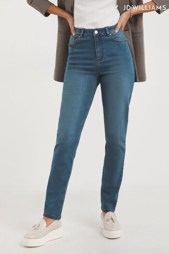 JD Williams Blue Lexi High Waist Super Soft Slim Leg Jeans (D79590) | £28