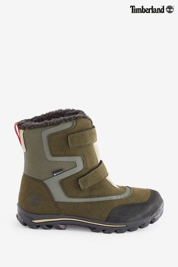 Timberland Green Chillberg 2 Strap Goretex Snow Boots (D79642) | £100