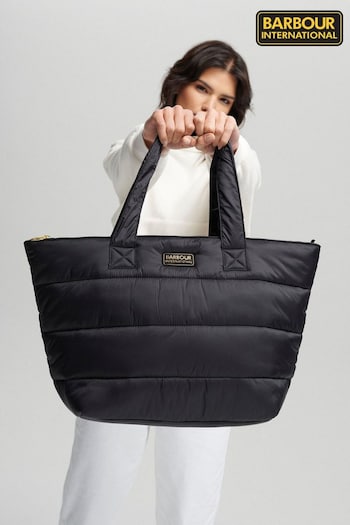 Barbour® International Black Monaco Large Quilt Borsetta Tote Bag (D79657) | £65