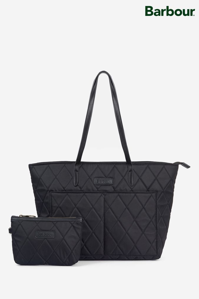 Barbour® Black Quilted Tote Bag (D79664) | £70