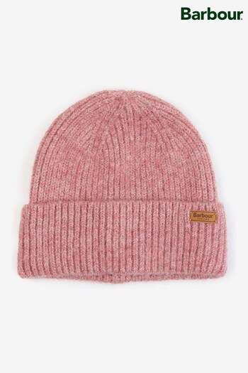 Barbour® Pink Pendle Logo Beanie Hat (D79675) | £26