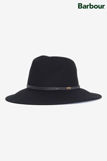 Barbour® Black Fedora Hat (D79682) | £70