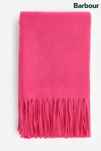 Barbour® Pink Lambswool Woven Scarf (D79695) | £30