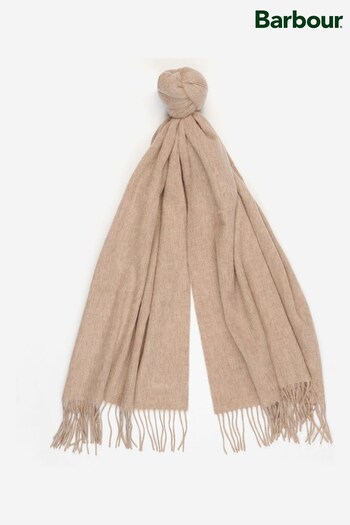 Barbour® Oatmeal Lambswool Woven Scarf (D79697) | £30
