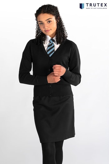 Trutex Black 100% Cotton School Cardigan (D79790) | £21 - £25