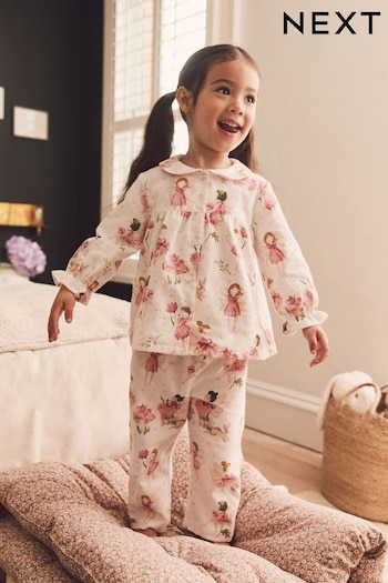 Pink/Cream Fairy Button Through Pyjamas (9mths-10yrs) (D79836) | £14 - £17