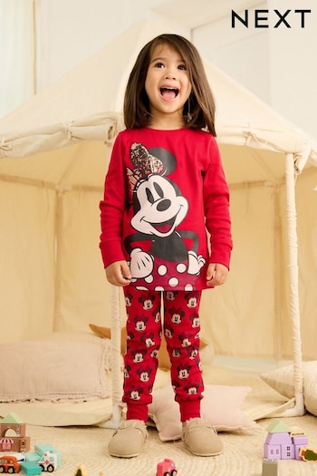 Red Disney Minnie Mouse Pyjamas (9mths-10yrs) (D79842) | £17 - £20
