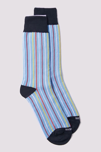 Duchamp Mens Blue Linea Socks (D79875) | £20
