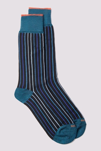 Duchamp Mens Blue Linea Socks (D79876) | £20