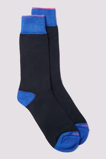 Duchamp Mens Blue Heel Toe Socks (D79877) | £20