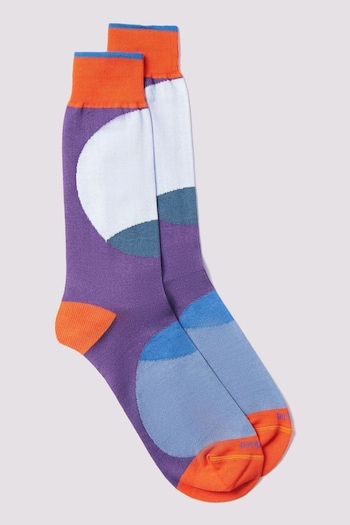 Duchamp Mens Purple Circle Socks (D79883) | £20