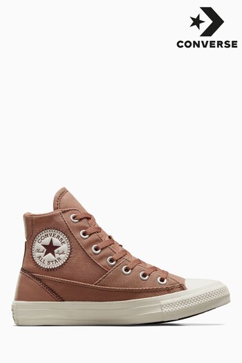 Converse Brown Chuck Taylor Patchwork High Top Trainers (D80046) | £65