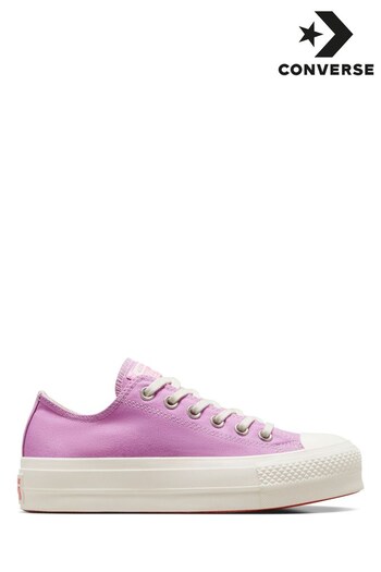 Converse Purple Chuck Taylor All Star Lift Low Trainers (D80050) | £75