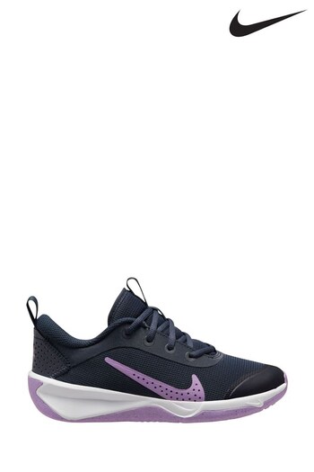 Nike Navy/Purple Omni Youth Trainers (D80155) | £40