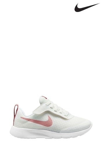Nike White/Pink Tanjun Go Easy On Junior Trainers (D80160) | £35