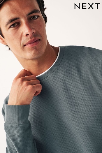 Green Long Sleeve Mock Layer T-Shirt (D80252) | £24