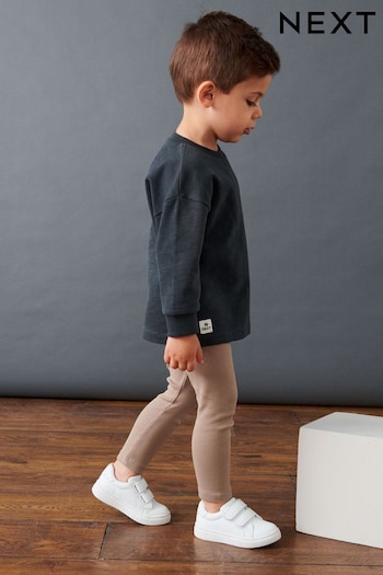 Charcoal Grey Long Sleeve T-Shirt and fabric Leggings Set (3mths-7yrs) (D80290) | £10 - £14