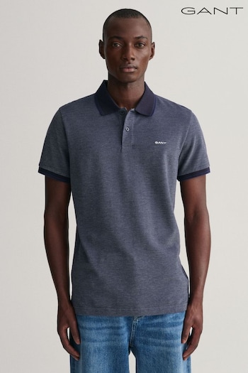 GANT Blue Oxford Polo Shirt (D80292) | £95