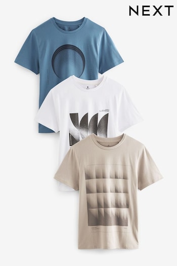 Neutral 3 Pack Print T-Shirts Sweatshirt (D80297) | £45
