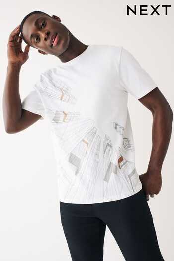 White Print T-Shirt (D80300) | £18
