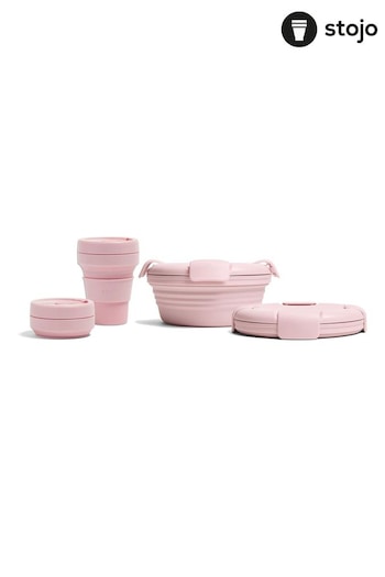 Stojo Pink Pocket Cup And Lunch Bowl (D80352) | £35