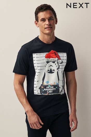 Stormtrooper Snowman Star Wars Christmas License T-Shirt (D80365) | £20