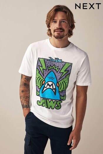 White Jaws Licence T-Shirt (D80387) | £18