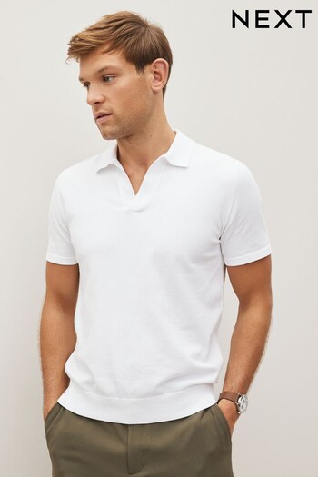 White Short Sleeve Trophy Polo Shirt (D80407) | £25