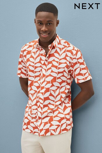Orange Scion Printed Short Sleeve Shirt (D80449) | £32