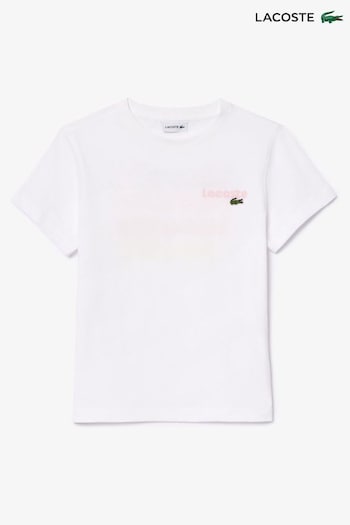 Lacoste Reflective Kids Summer Back Print T-Shirt (D80625) | £35 - £40