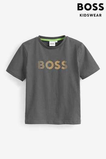 BOSS Charcoal Grey Logo T-Shirt (D80651) | £46 - £55