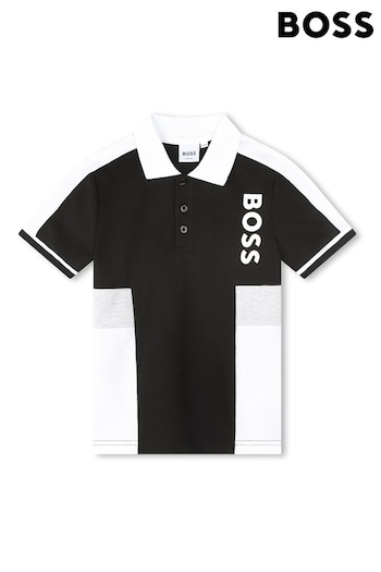 BOSS Black Colourblock Polo Shirt (D80659) | £80 - £91